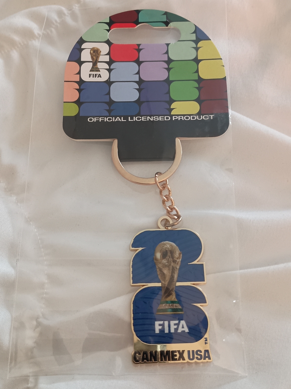 NEW Official FIFA 2026 World Cup USA Keychain * Host Country * Blue & Gold Tone